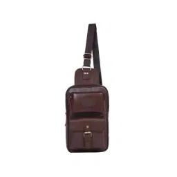 Teakwood Leathers Brown Solid Medium Cross Body Bag-picture-24