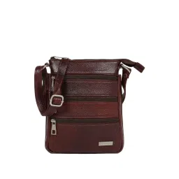 Teakwood Leathers Brown Solid Sling Handbag image 2