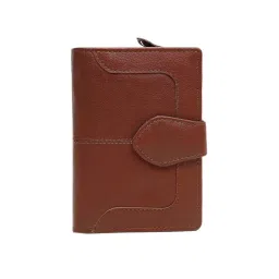 Teakwood Leathers Brown Solid Tri-Fold Wallet for Women-picture-16