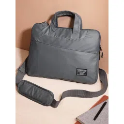 Teakwood Leathers Grey Logo Messenger Bag-picture-28