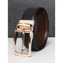 Teakwood Leathers Men Black And Brown Reversible Belts-image-26