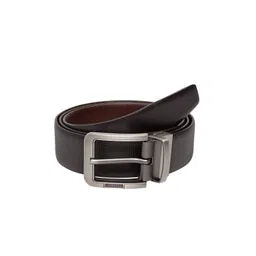 Teakwood Leathers Men Black & Brown Solid Reversible Leather Belt-picture-28