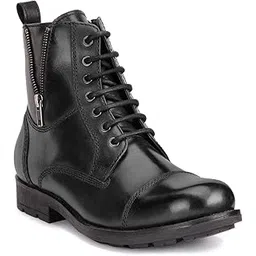 teakwood leathers Men Black Solid Leather High-Top Boots_Size 42-picture-29