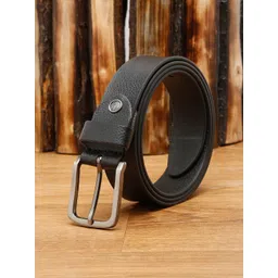 Teakwood Leathers Men Black Textured Leather Belt-picture-44