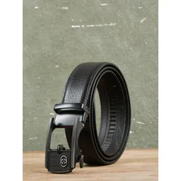 Teakwood Leathers Men Black Textured Leather Belt-picture-28