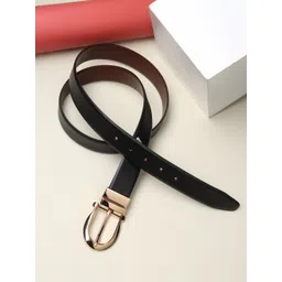 Teakwood Leathers Men Brown & Black Solid Reversible Belt-picture-23