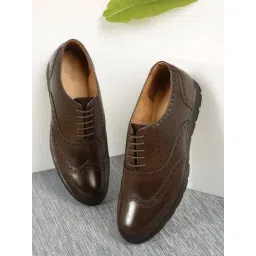 Teakwood Leathers Men Brown Brogue Shoes-picture-31