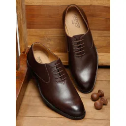 Teakwood Leathers Men Brown Solid Leather Formal Oxford Shoes-picture-26