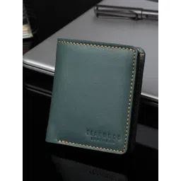 teakwood leathers Men Green Genuine Leather RFID Wallet - Mini-picture-12