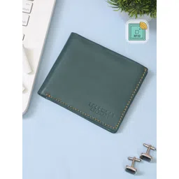 Teakwood Leathers Men Green Leather Two Fold Wallet-picture-17