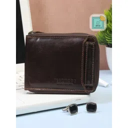 Teakwood Leathers Men Solid Brown Wallets with RFID Features-picture-45