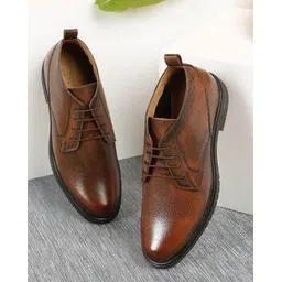 teakwood leathers Men Stacked Heel Formal Shoe with Lace Fastening-picture-17