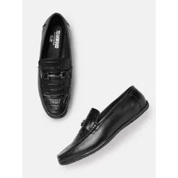 Teakwood Leathers Men Textured Leather Horsebit Loafers-picture-39