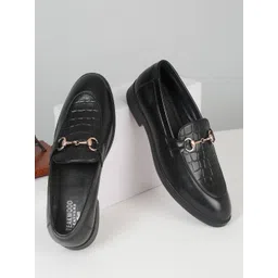 Teakwood Leathers Men Textured Leather Loafers-picture-29