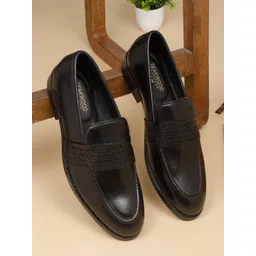 Teakwood Leathers Men Textured Leather Loafers-picture-26
