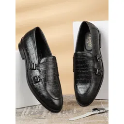 Teakwood Leathers Men Textured Leather Loafers-picture-24