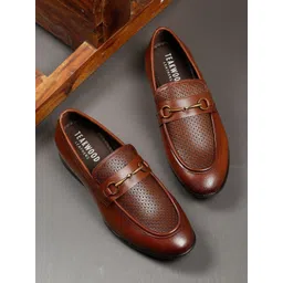 Teakwood Leathers Men Textured Leather Loafers-picture-28