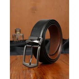 Teakwood Leathers Men Textured Leather Reversible Formal Belt-picture-42