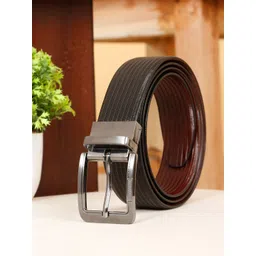 Teakwood Leathers Men Textured Leather Reversible Formal Belt-picture-28