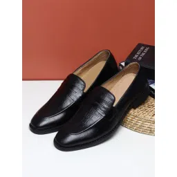 Teakwood Leathers Men's Black Formal Loafers-picture-43