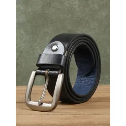 Teakwood Leathers Navy Textured Leather Casual Belt-picture-41
