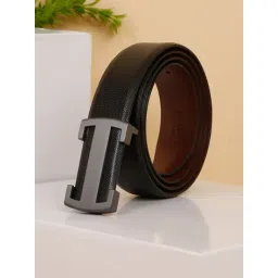 Teakwood Leathers Nickel Black Push-Pin Leather Reversible Casual Belt For Men-picture-40