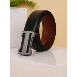 Teakwood Leathers Nickel Black Push-Pin Leather Reversible Casual Belt For Men-picture-39