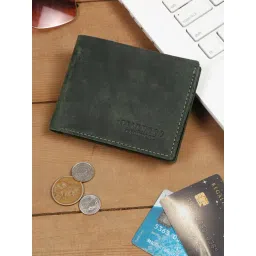 Teakwood Leathers Olive Leather Bi-Fold Wallet for Men-picture-13