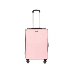 Teakwood Leathers Pink 8 Wheels Medium Hard Cabin Trolley Bag-image-36