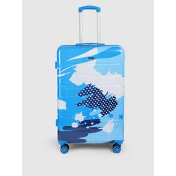 Teakwood Leathers Printed Hard-Sided Large-Sized Check-In Trolley Bag 96L-image-14