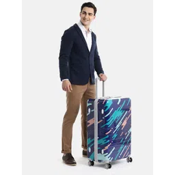 Teakwood Leathers Printed Milkyway Hard Large Suitcase Trolley Bag 95.5 L-image-30