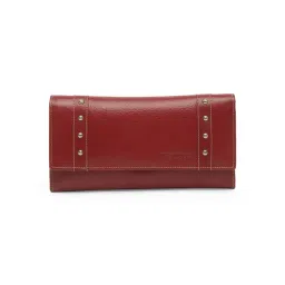 Teakwood Leathers Red Embellished Wallet for Women-picture-39