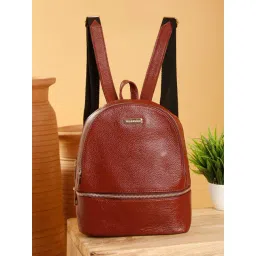 Teakwood Leathers Red Texture Leather Backpack-picture-20