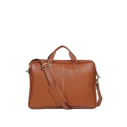 Teakwood Leathers Tan Leather Medium Laptop Messenger Bag-picture-34