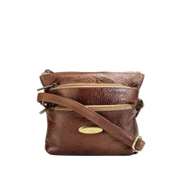 Teakwood Leathers Tan Solid Medium Cross Body Bag-picture-46