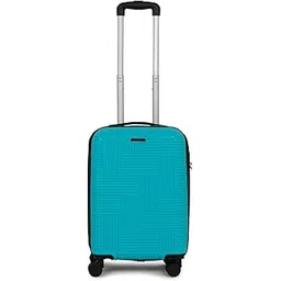 teakwood leathers Teakwood Andaman Textured Zigzag Stripline Unisex Check-in Hardside Cabin Trolley Bag with Secure Number Lock System 360 Degree Rotating 8 Wheels (56 CM, Aqua Green)-picture-50