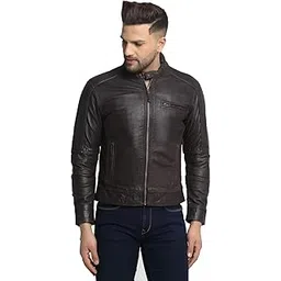 teakwood leathers Teakwood Genuine Leather Fashion Biker Jacket For Men-picture-27