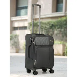 Teakwood Leathers Textured Soft Cabin Trolley Bag-picture-11