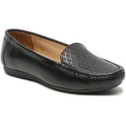 teakwood leathers Women Black Printed Leather Slip-on Loafers | Round Toe Slip-on Closure,TPR Outsole | Premium Office & Occasion Wear | Loafer for Women | T_SH_JK_BTW8_P-picture-21