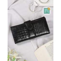 Teakwood Leathers Women Textured Leather Two Fold Wallet-picture-17