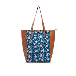 TEAL BY CHUMBAK Floral Printed Tote Bag-picture-21