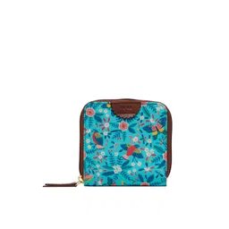 TEAL BY CHUMBAK Women Floral Printed Canvas Zip Around Wallet-picture-22
