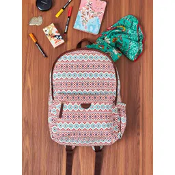 TEAL BY CHUMBAK Women Geometric Printed Backpack-image-25