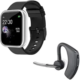 TechKing (Special with 12 Years Warranty Voyager Series Bluetooth Talk Music Headset, Bluetooth D20 SmartWatch with Heart Rate & Blood Pressure Monitor (Chrome Finished)-picture-12