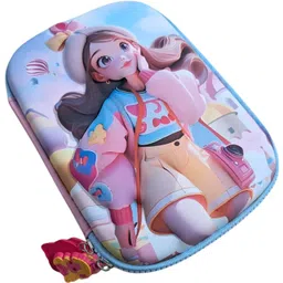technochitra Cute Girl Stationery Pouch - 3D Design Pencil Pouch - Perfect for School, College & Art Supplies Art EVA Pencil Box-picture-11