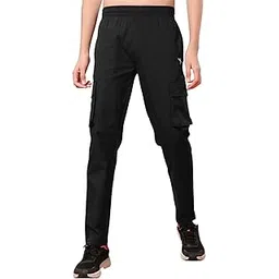 TECHNOSPORT Boys High Rise Polyester Regular Fit Solid Sports Cargo Trackpants with TS Flexi-picture-11