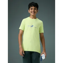 Technosport Boys Antimicrobial Typography Printed Round Neck Slim Fit T-shirt-picture-13