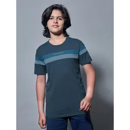 Technosport Boys Colourblocked Antimicrobial Slim Fit T-Shirt-picture-50