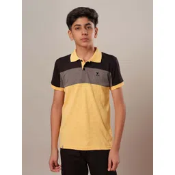 Technosport Boys Colourblocked Polo Collar Pockets Slim Fit T-shirt-picture-11