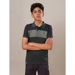 Technosport Boys Colourblocked Polo Collar Slim Fit T-shirt-picture-15